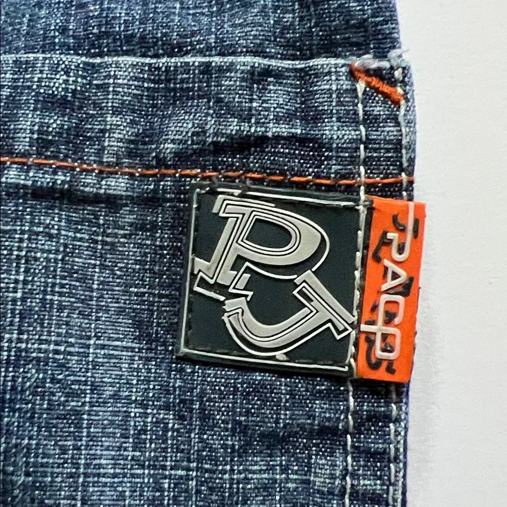 Paco Jean Company Letter Patch Faded jeans Grunge Punk Street 90’s Y2K Kids 6